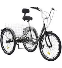 VEVOR Adult Tricycles Bike Three-Wheeled Bicycles 3 Wheel Bikes Trikes FZDKRLSLCTG2