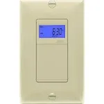 Enerlites HET01 7-Day Digital In-Wall Programmable Timer Switch, Ivory