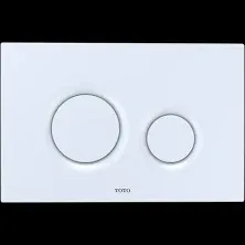 Toto YT930#WH White Round Two Button Push Plate for Dual Flush Option