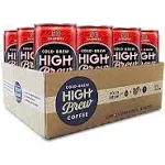 High Brew Coffee, Cold Brew, Double Espresso, 8 fl oz Can (Pack of 12)