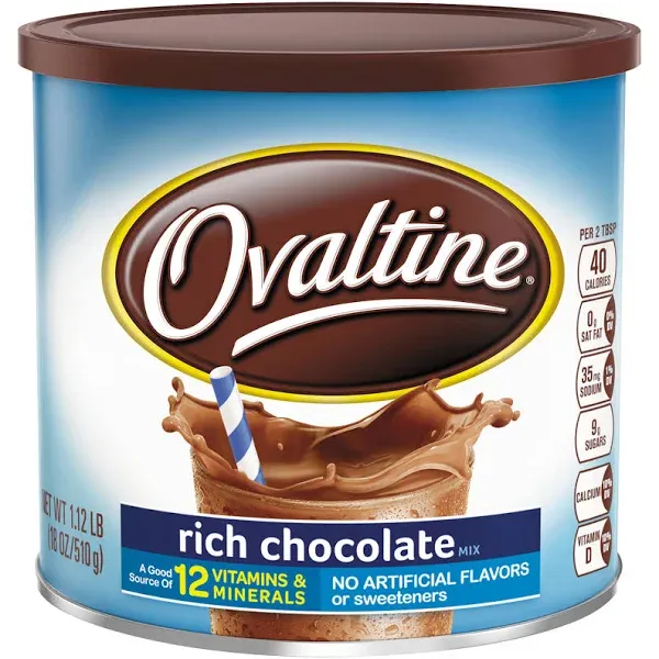 Ovaltine Inmune Health Support Rich Chocolate Mix (12 oz)