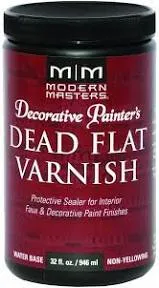 Modern Masters Semi-Gloss Clear Water-Based Dead Flat Varnish 32 oz