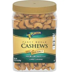 Planters Fancy Whole Cashews with Sea Salt