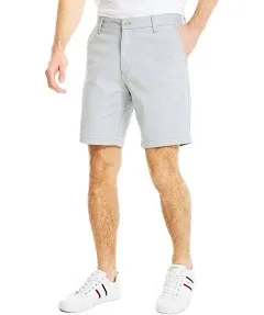 Nautica Men's Classic Fit Flat Front Stretch Solid Chino 8.5" Deck Shorts