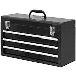 20.3“ Metal Tool Box with Drawer Portable Steel Metal Tool Box with Protective L