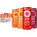 IZZE Sparkling Juice, 4 Flavor Dawn Variety Pack (Mango, Clementine, Strawberry,