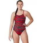 Speedo Women's Swimsuit One Piece ProLT Cross Back Printed Adult Team Colors