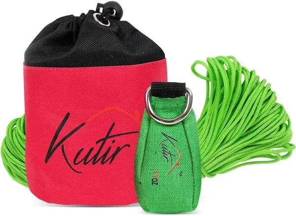 Kutir Throw Weight and Line Kit with Storage Bag 11 OZ 600D Pouch, 150 Foot P...