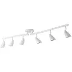 Globe Electric 59352 Grayson 6 Light 52-3/8&#034;W Fixed Rail Ceiling - White