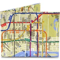 Dynomighty Men's Mighty Wallet - NYC Subway Map