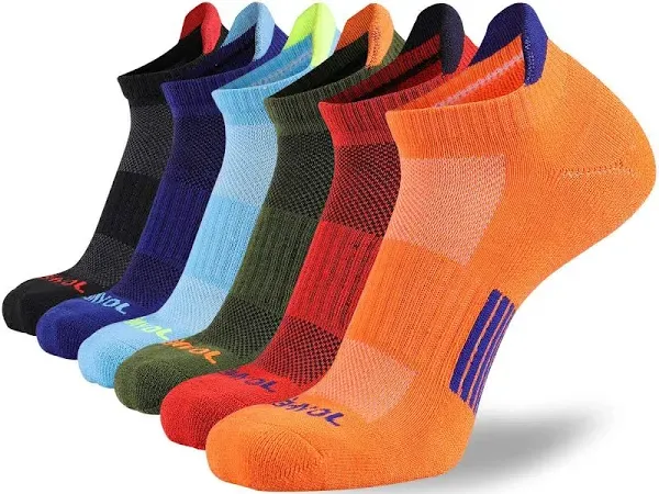 JOYNÉE Men's Low Cut Cushion Breathable Athletic Socks (6 Pack)