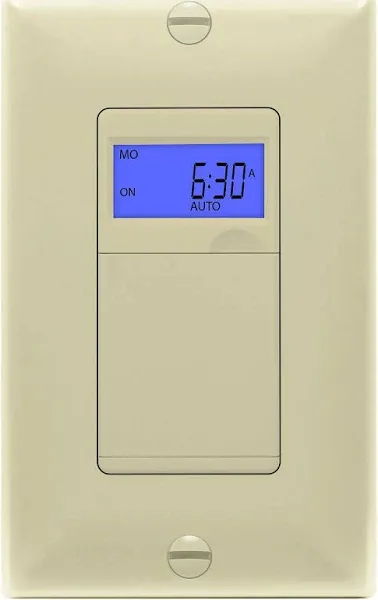 Enerlites 7 Day Digital Programmable In Wall Timer Switch