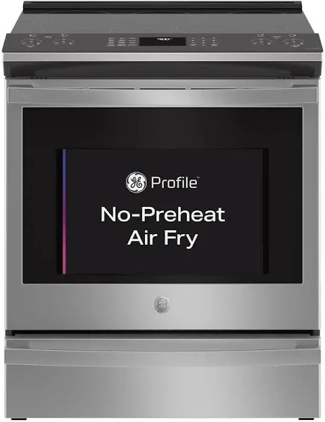 GE Profile™ 30" Smart Slide-In Electric Convection Fingerprint Resistant Range with No Preheat Air Fry|^|PSS93YPFS