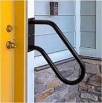 SDNBHT Handrail for Outdoor Steps 18.5' Safety Grab Bar for Stairs 304SS Wall Mounted Stair Railing U Shaped Handrail 1.25" Tube