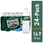 Poland Spring 100% Natural Spring Water Bottle (24 x 16.9 fl oz)