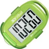 3DFitBud Simple Step Counter Walking 3D Pedometer with Clip and Lanyard