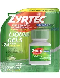 Zyrtec Allergy Liquid Gels