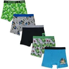 Minecraft Boys 5-Pack Boxer Briefs Underwear  Multicolor Size 8