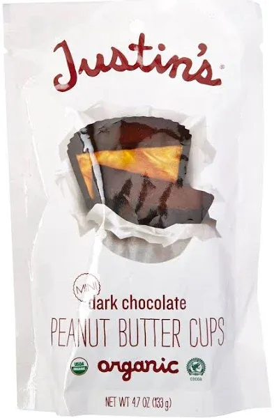 Justin's Organic Dark Chocolate Peanut Butter Cups (4.7 oz)