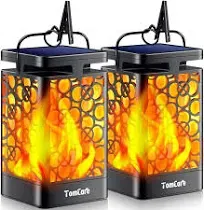 Solar Lights Outdoor Flickering Flame Solar Lantern Outdoor Hanging Lanterns ...