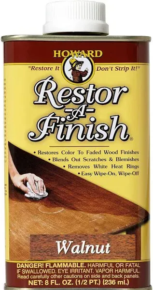 Howard Restor-A-Finish Semi-Transparent Maple Pine Oil-Based Wood Restorer 8 oz