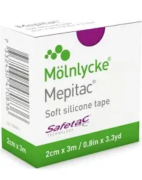 Mepitac 298300 Soft Silicone Tape, 2 cm x 3 /0.8 in x 3.3 yd