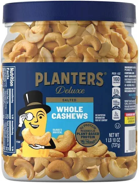 Planters Deluxe Whole Salted Cashews (1 lbs)