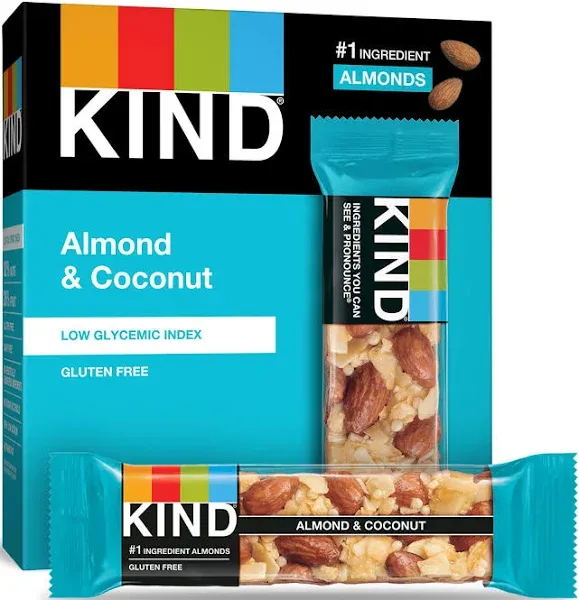 Kind KINDFNAC12 Fruit and Nut Bar, 1.4 oz, Almond, Coconut