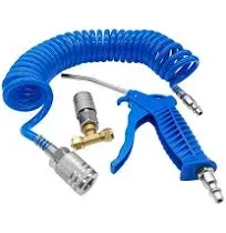 Air Blow Gun Kit with 16ft Long Pneumatic Pu Hose, Heavy Duty Air Duster Gun ...