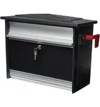 C Gibraltar Mailboxes Mailsafe Contemporary Aluminum Wall Mount Black Lock Mail