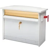 Mailsafe Aluminum, Locking, Wall Mount Mailbox, MSK00WAM, White, Medium Capacity