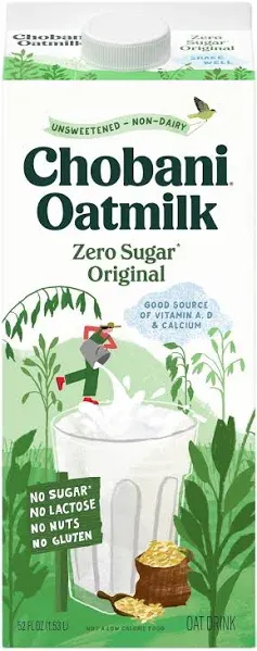 Chobani Oat Drink Zero Sugar Original 52 fl oz