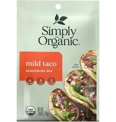 Simply Organic Mild Taco Seasoning Mix (1 oz)