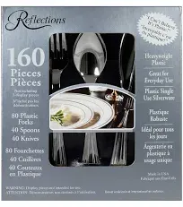 Reflections Plastic Fork Knife Spoon Cutlery Combo (160 ct)