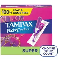 Tampax Pocket Radiant Compact Tampons