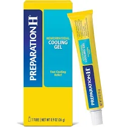 Preparation H Fast Cooling Gel Hemorrhoidal Ointment, LOT OF 2