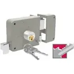 Truper 43583 / CS-70DB - Right Rim, Deadbolt Rim Door Lock Set, Standard Key