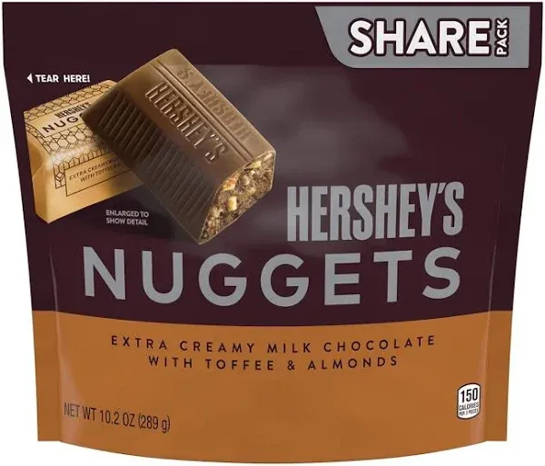 Hershey's Milk Chocolate Nuggets With Toffee & Almonds Share pack (10.2 oz)