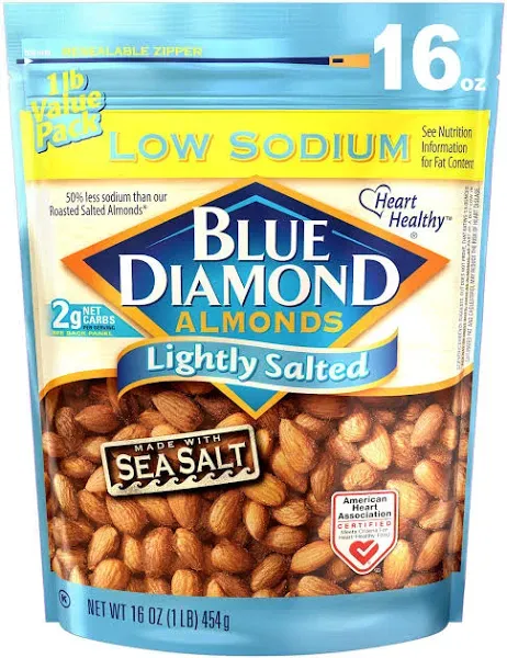 Blue Diamond Almonds Lightly Salted Low Sodium