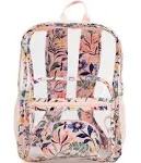 Vera Bradley Clearly Colorful Large Backpack Set in Paradise Coral