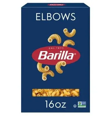 Barilla Whole Grain Pasta, Elbows, 16 Ounce (Pack Of 12)