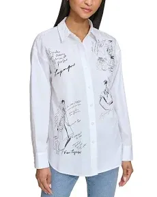 Sketch Graphic High Low Shirt