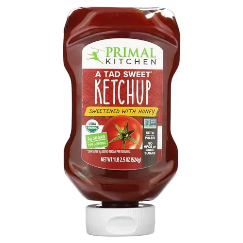 Primal Kitchen A Tad Sweet Ketchup Sweetened with Honey 18.5oz.