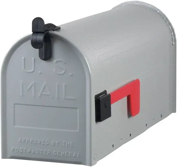 Gibraltar Gray Post Mount Mailbox Size Medium