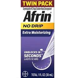 Afrin No Drip Extra Moisturizing Nasal Mist - Twin Pack 15 ml