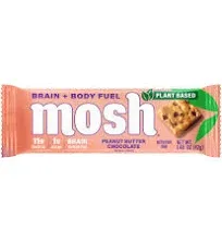 MOSH Peanut Butter Chocolate Plant Based Protein Bars, 12 Count (Pack of 1) 