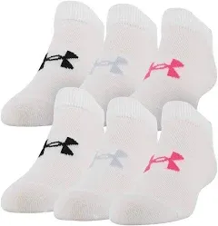 Under Armour 6 Pack No Show Girls' Socks