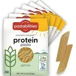 Pastabilities, Protein Pasta, Penne Pasta (8 Ounce, Pack of 6) Low Carb and High Protein, Delicious Plant Based Pasta, Keto Friendly Pasta, Vegan, Low