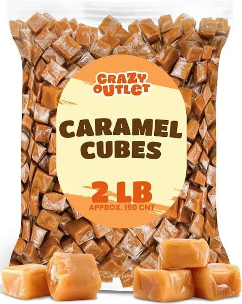 LaetaFood Kraft Classic Chewy Caramel Squares Candy, Individually Wrapped 2 Pack