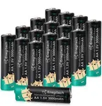 AA Lithium Batteries 3000mAh 1.5V 16 Pack Blink Camera Flashlight Solar Remote